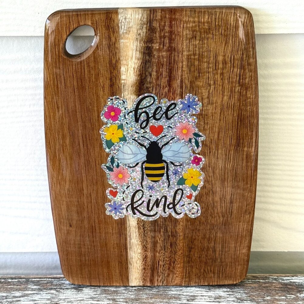 Bee Kind Resin Wood Cutting Board Charcuterie Board Cheeseboard Beach House
